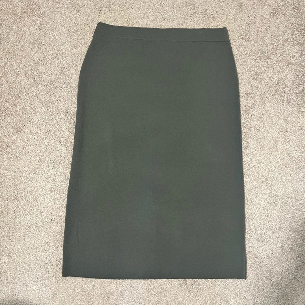 Eileen Fisher Dark Gray Midi Skirt - Picture 5 of 7